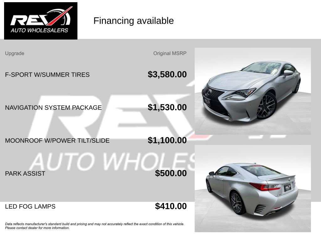 Used 2015 Lexus RC 350 AWD w/ Navigation System Package image 6