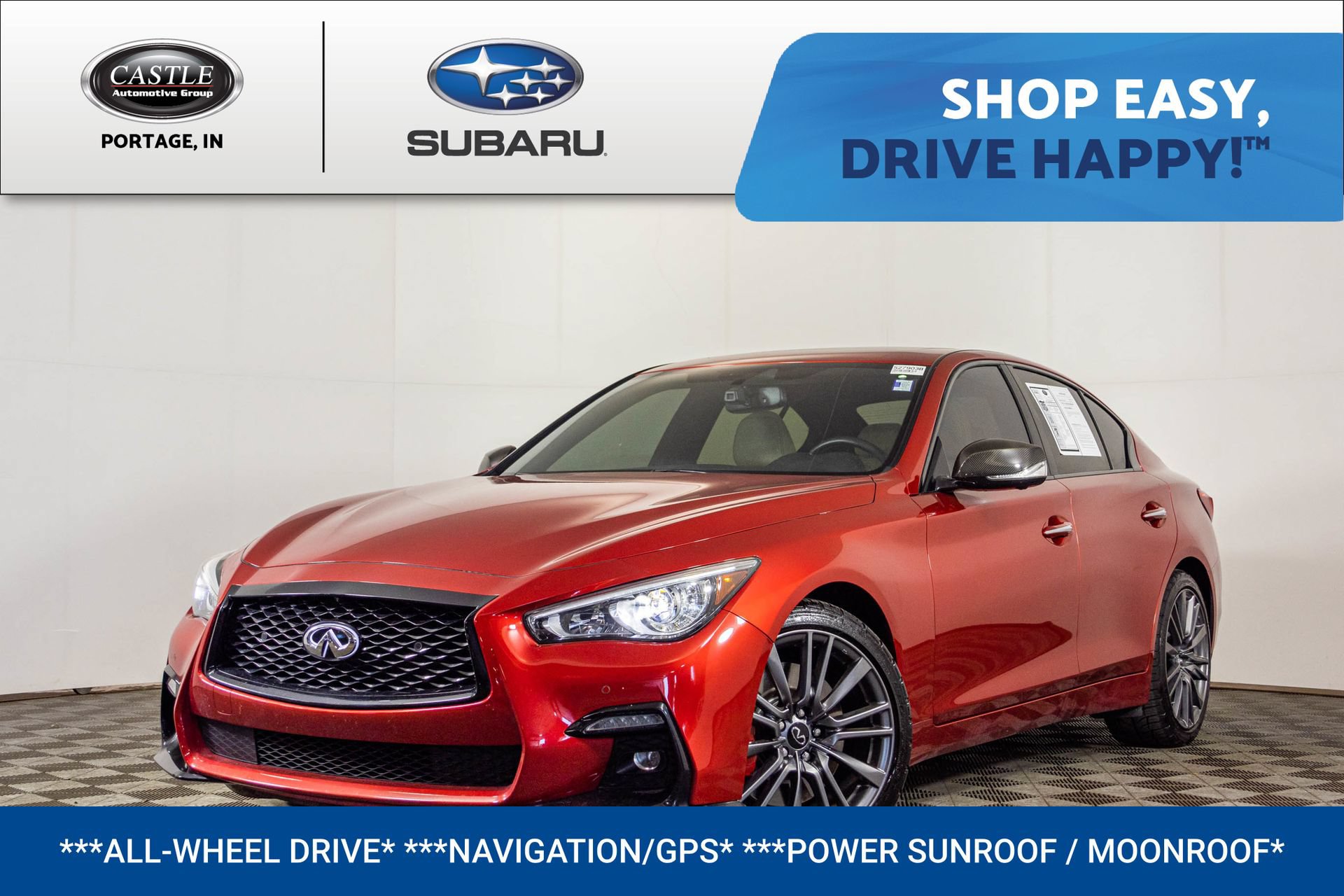 Used 2021 INFINITI Q50 Red Sport 400 w/ Proactive Package AWD/4WD image 1
