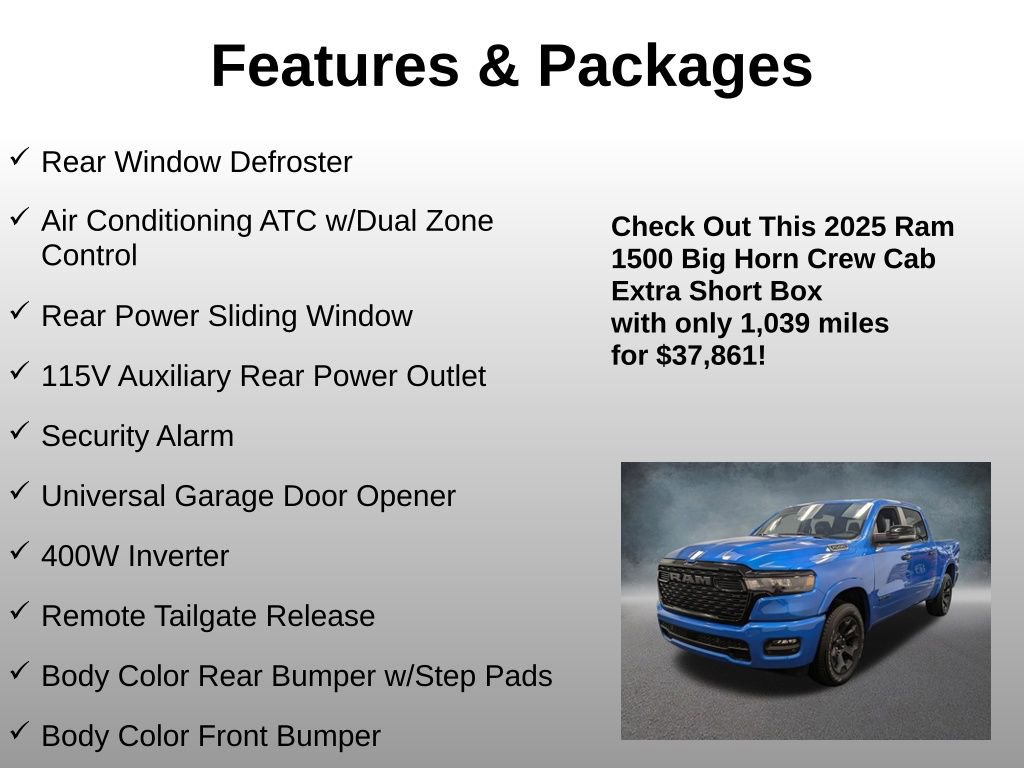 Used 2025 RAM 1500 Big Horn AWD/4WD image 8