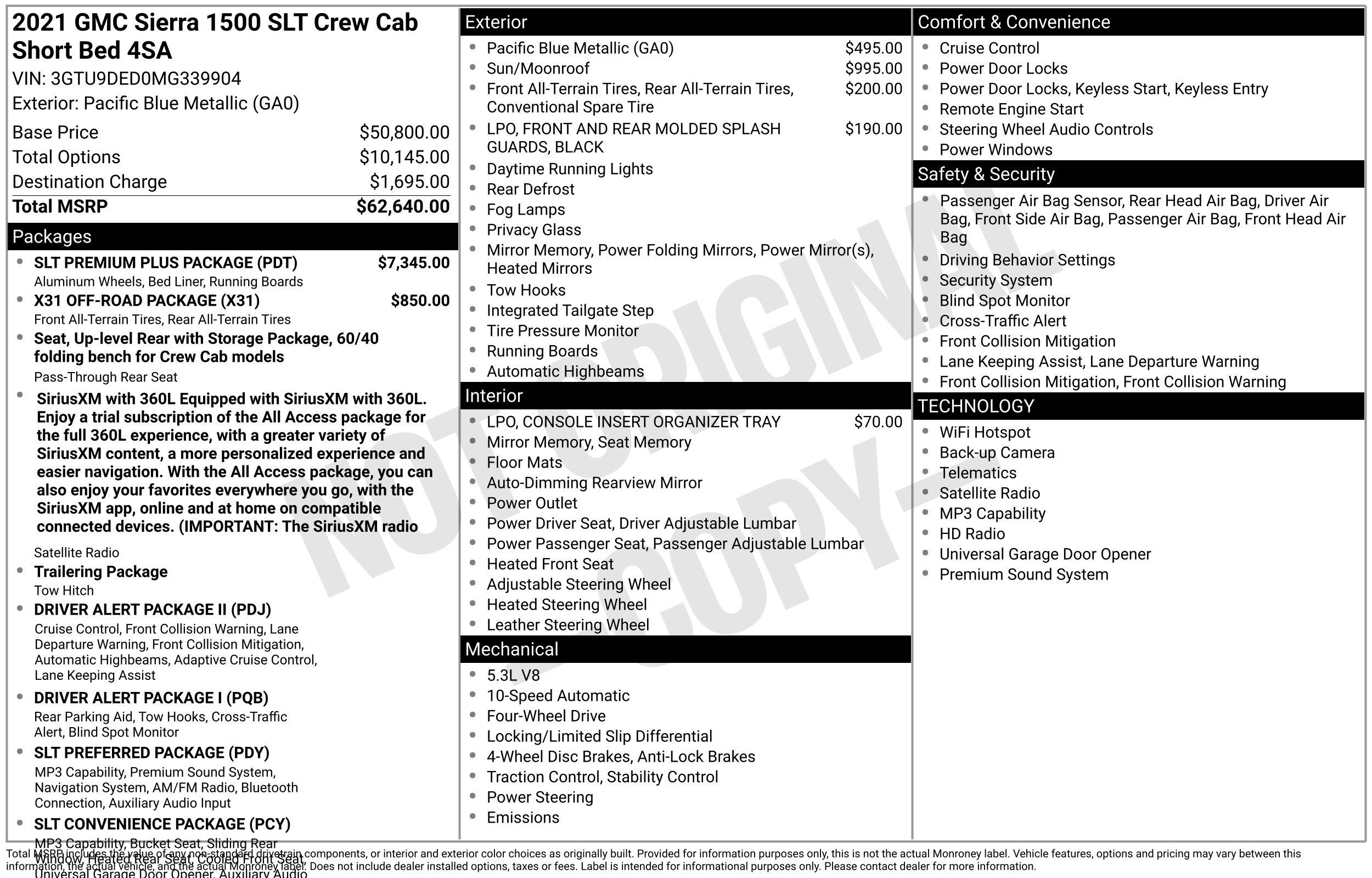 Used 2021 GMC Sierra 1500 SLT w/ SLT Premium Plus Package AWD/4WD image 2