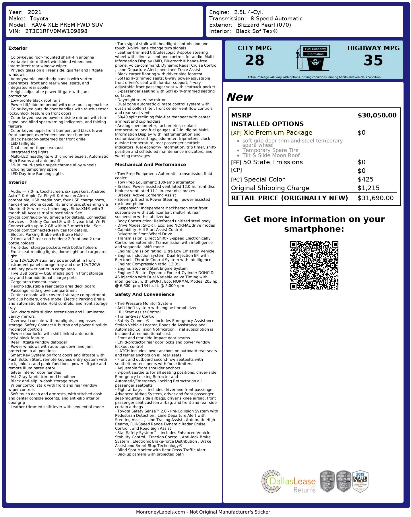 Used 2021 Toyota RAV4 XLE Premium image 3