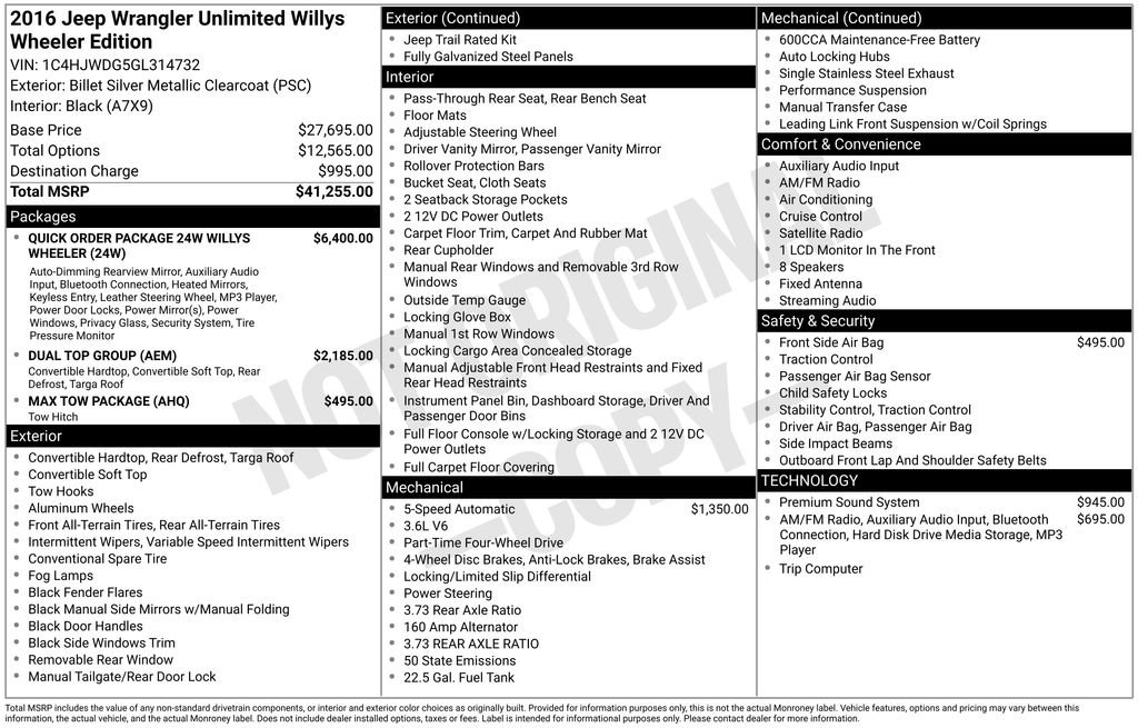 Used 2016 Jeep Wrangler Unlimited Willys image 31