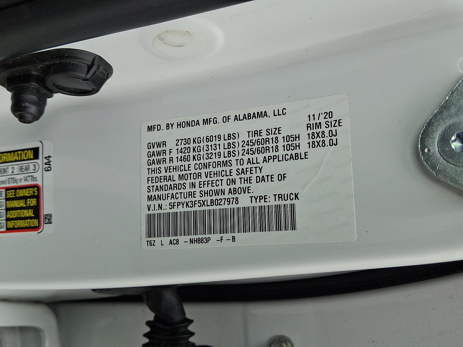 Used 2020 Honda Ridgeline RTL image 28