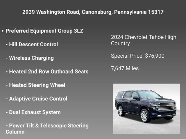 Certified 2024 Chevrolet Tahoe High Country w/ Advanced Technology Package image 16