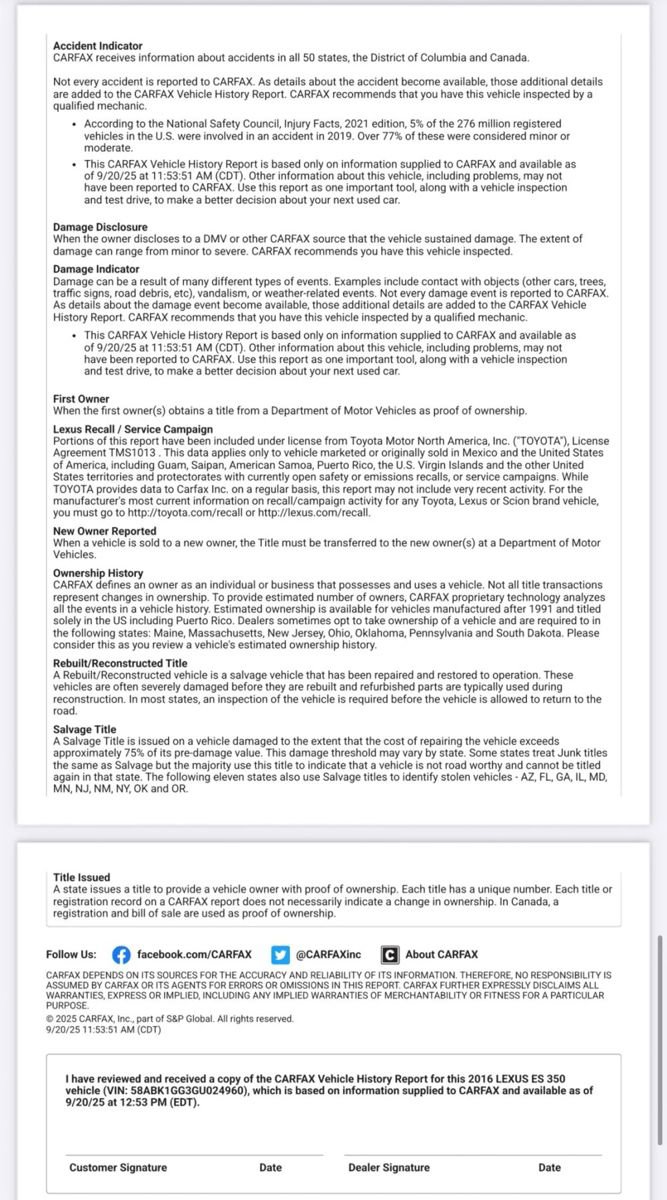 Used 2016 Lexus ES 350 image 64