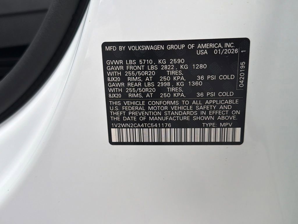 New 2026 Volkswagen Atlas SE FWD image 26