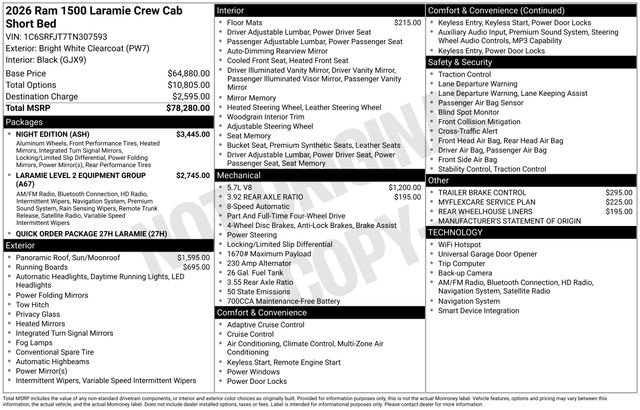 New 2026 RAM 1500 Laramie w/ Night Edition AWD/4WD image 28