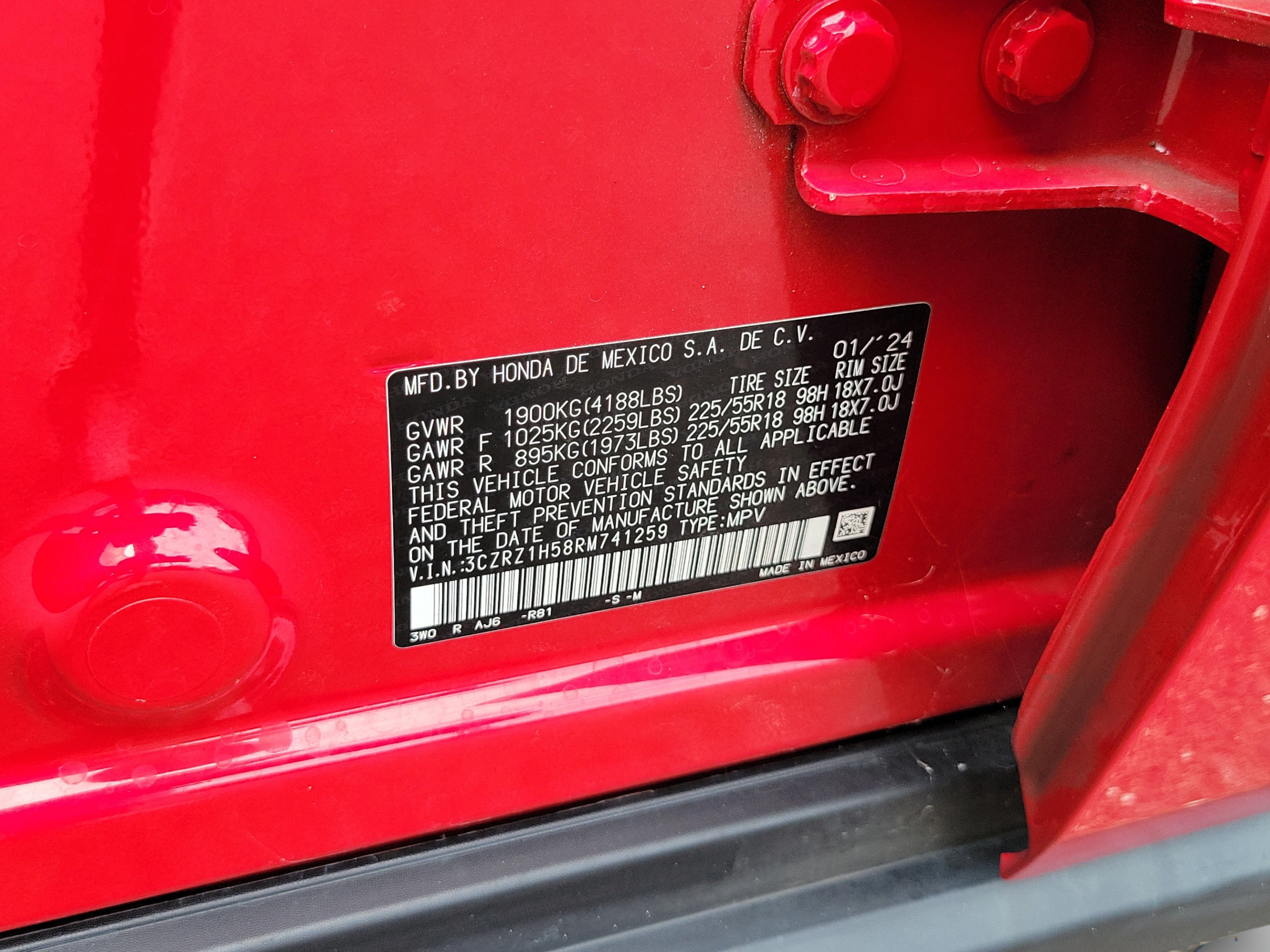 Certified 2024 Honda HR-V Sport image 33
