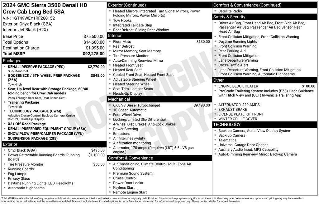 Used 2024 GMC Sierra 3500 Denali w/ Denali Reserve Package AWD/4WD image 91