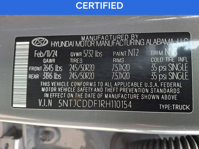 Certified 2024 Hyundai Santa Cruz Night AWD/4WD image 27