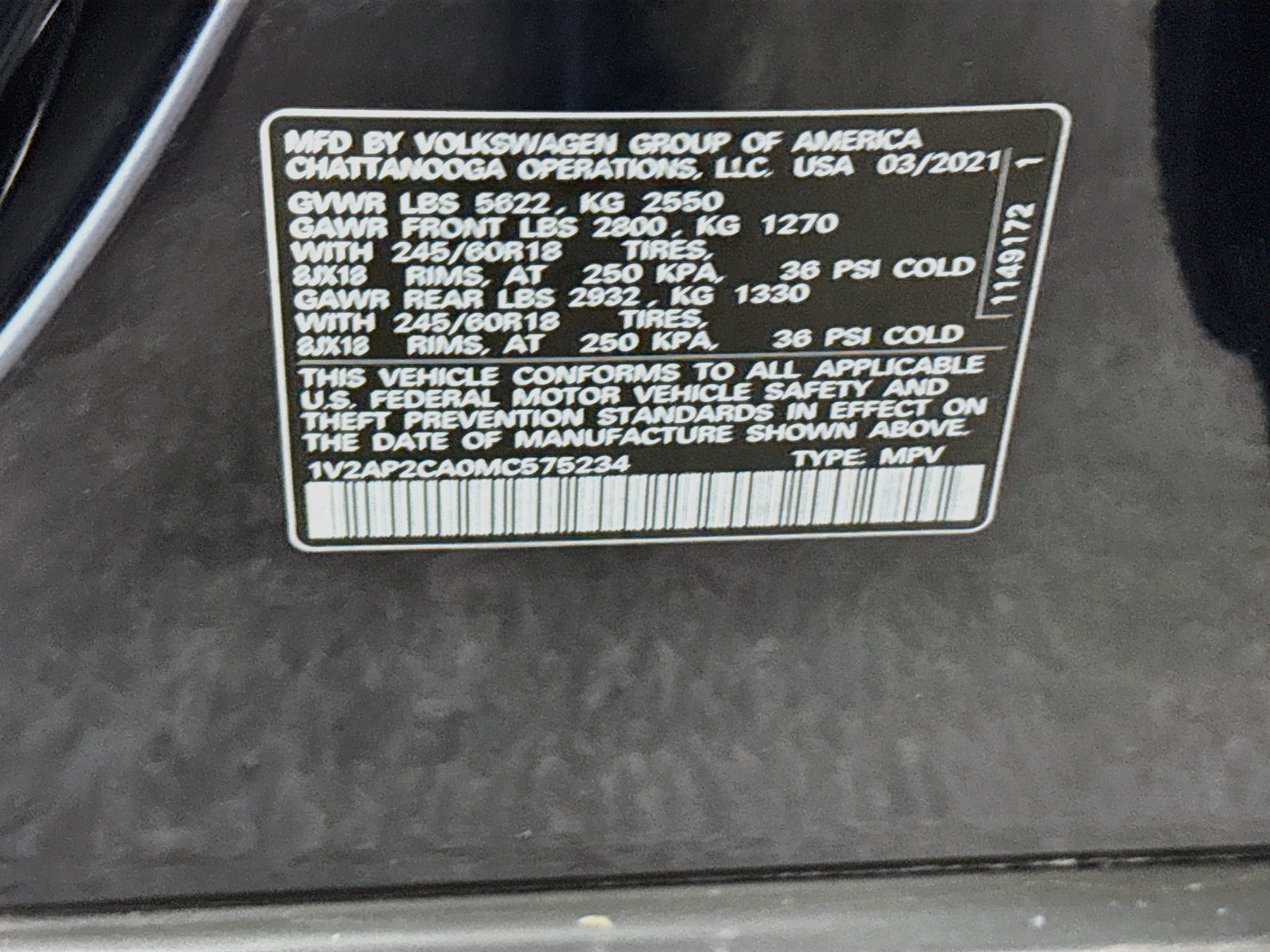 Used 2021 Volkswagen Atlas S FWD image 39