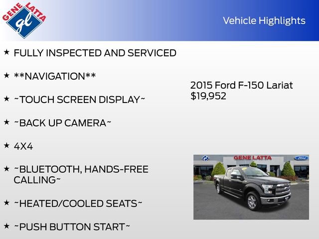 Used 2015 Ford F150 Lariat w/ Equipment Group 502A Luxury image 33