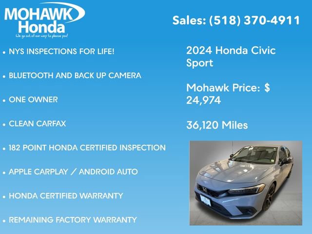 Certified 2024 Honda Civic Sport image 8