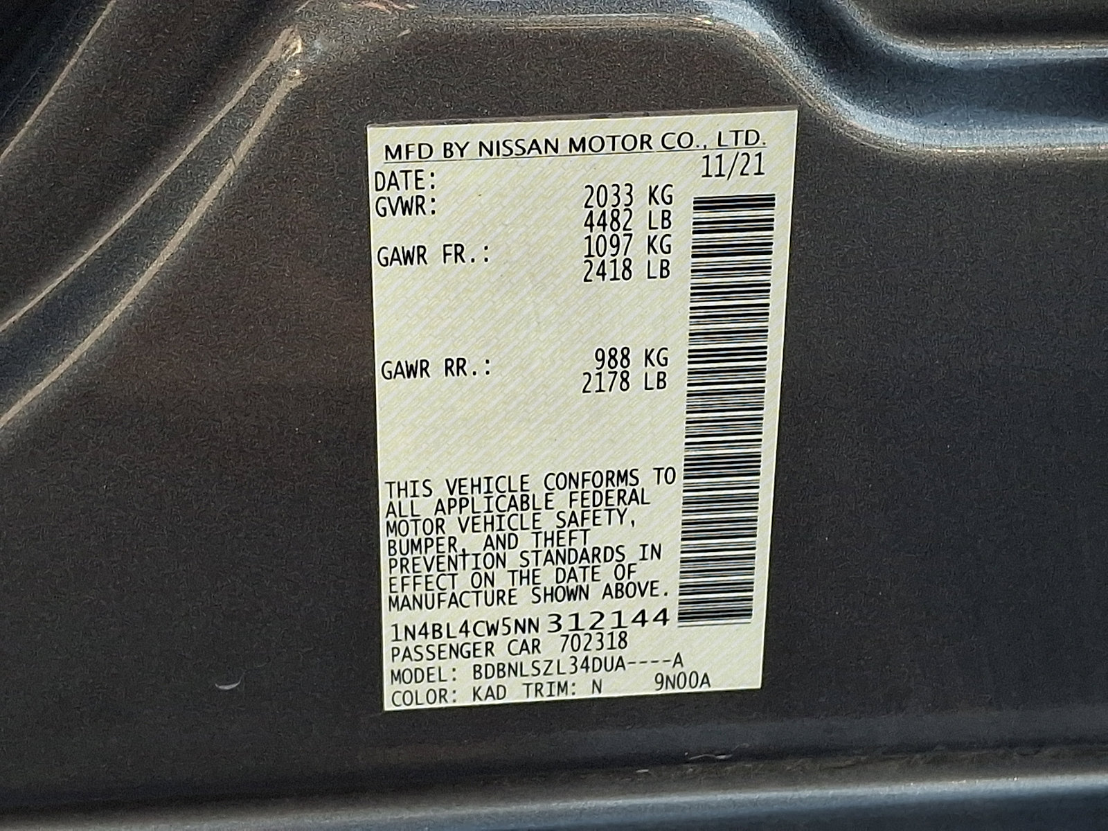 Certified 2022 Nissan Altima 2.5 SR image 28