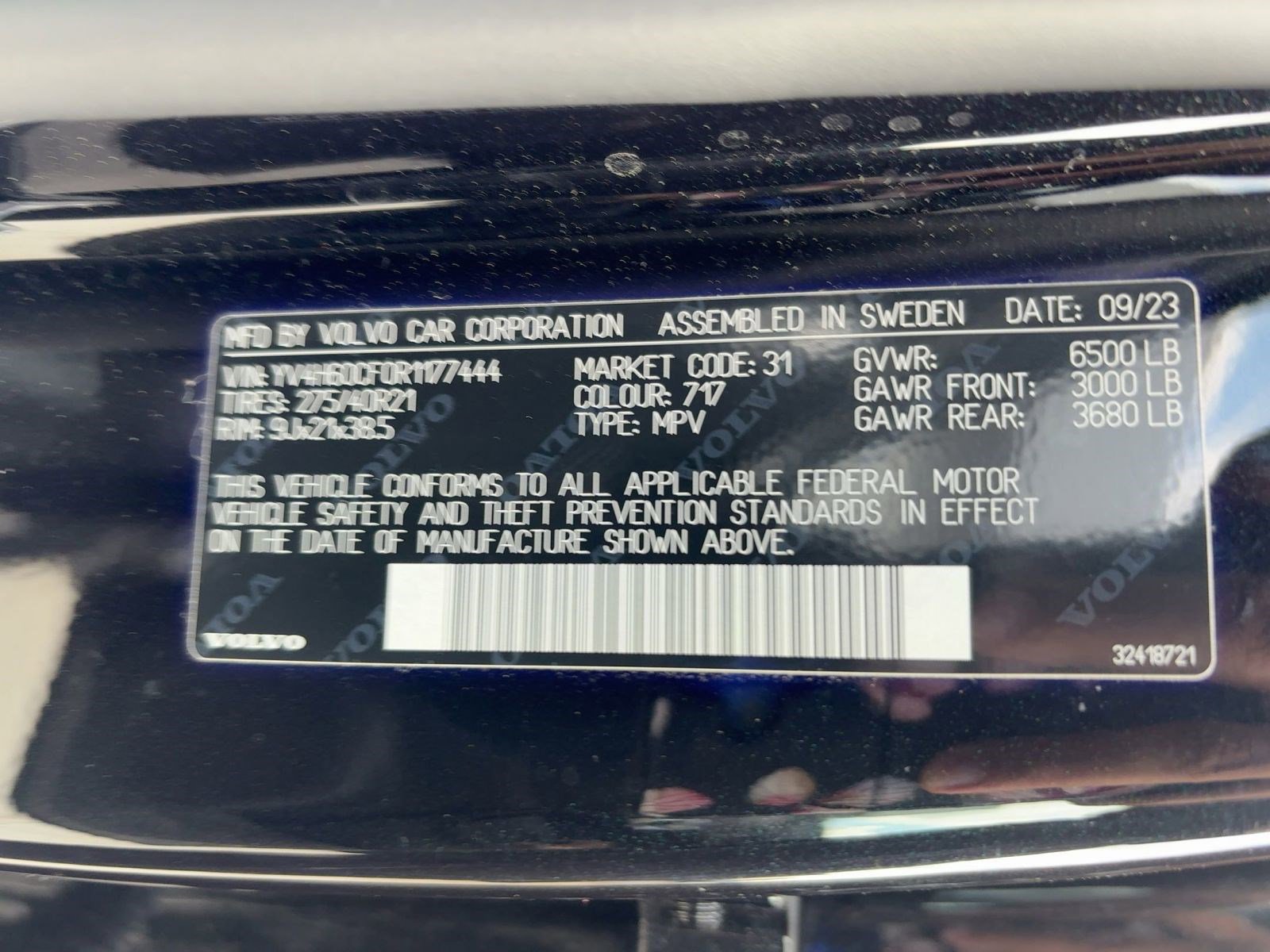 Certified 2024 Volvo XC90 T8 Ultimate w/ Protection Package Premier image 19