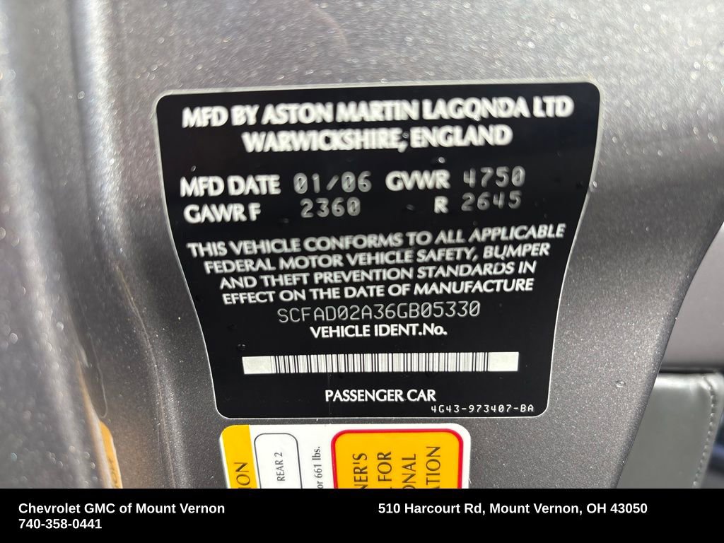 Used 2006 Aston Martin DB9 Volante image 22