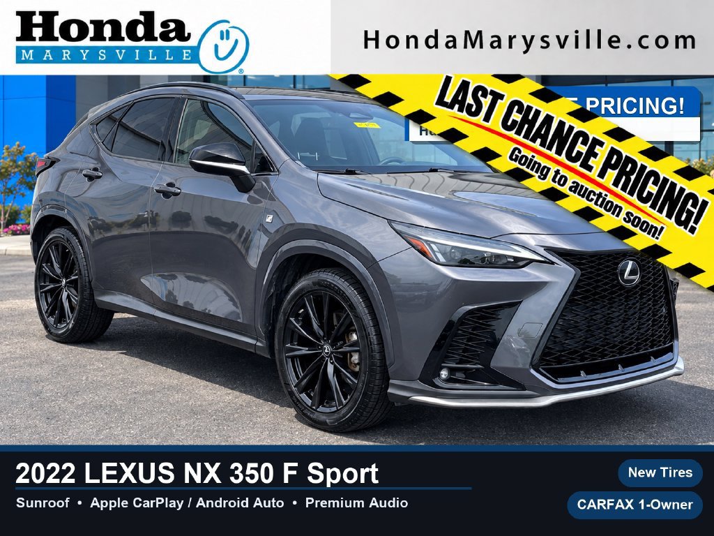 Used 2022 Lexus NX 350 F Sport w/ Towing Package (2000 Lbs)