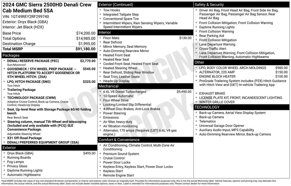 Used 2024 GMC Sierra 2500 Denali w/ Denali Reserve Package AWD/4WD image 39