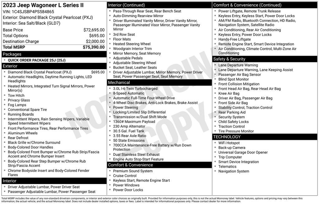 Used 2023 Jeep Wagoneer L Series II AWD/4WD image 10