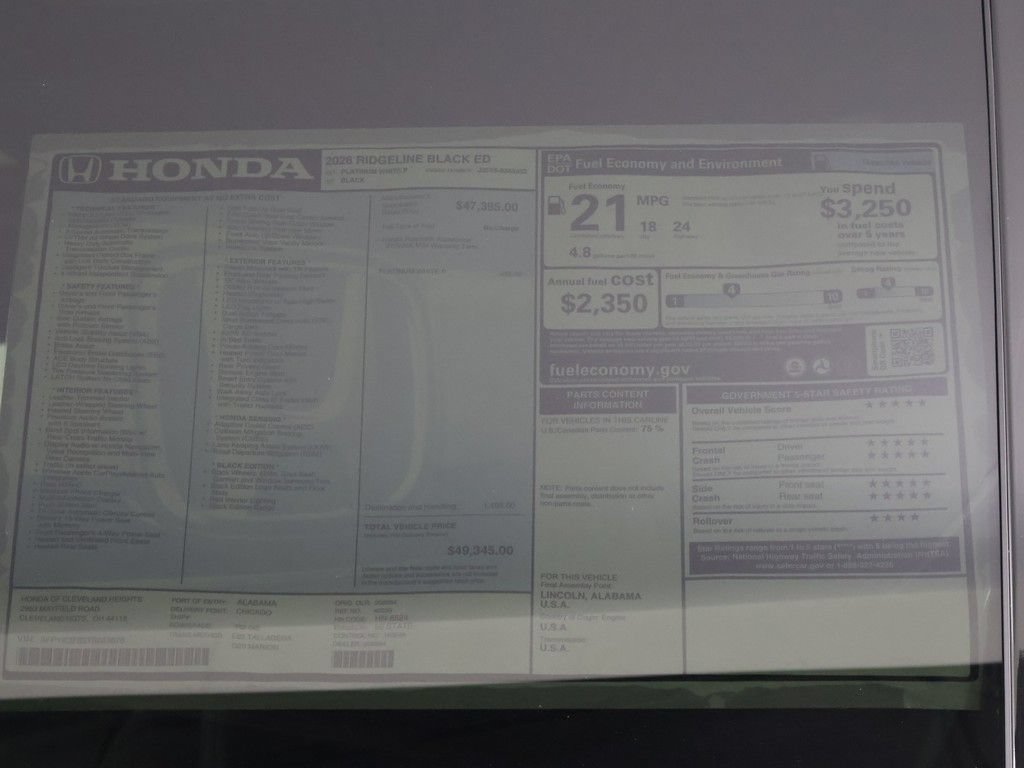 New 2026 Honda Ridgeline Black Edition image 26