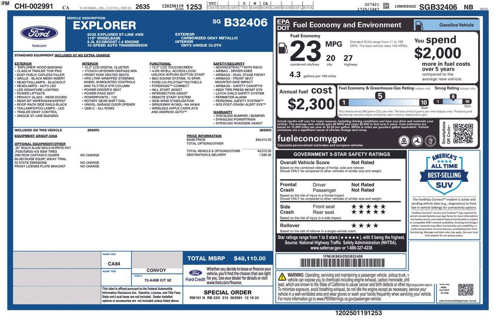 Certified 2025 Ford Explorer ST-Line image 3