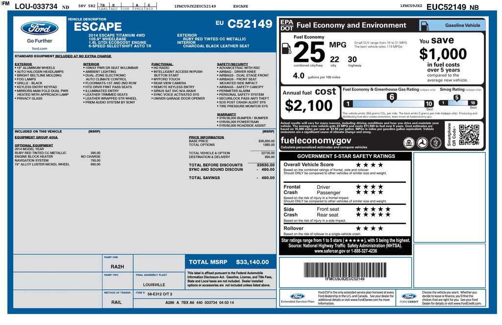 Used 2014 Ford Escape Titanium image 28