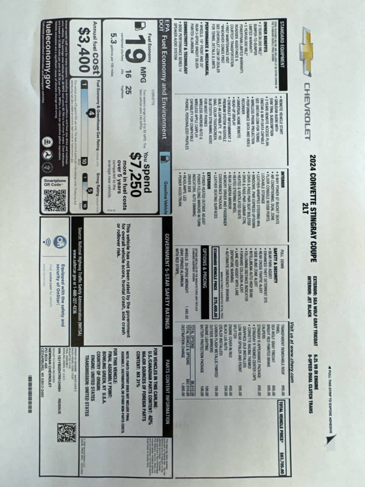 Used 2024 Chevrolet Corvette 2LT image 24