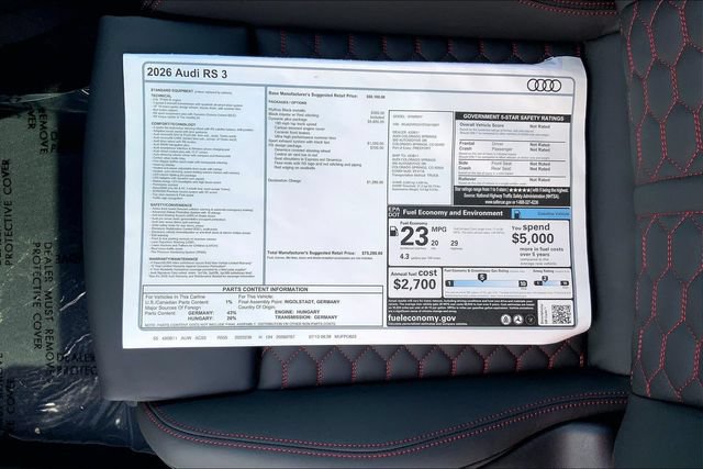 New 2026 Audi RS 3 AWD/4WD image 13