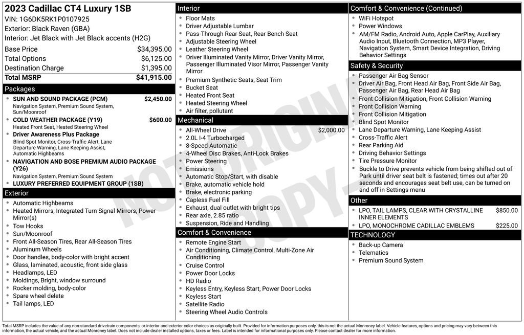 Used 2023 Cadillac CT4 Luxury w/ Sun And Sound Package image 35