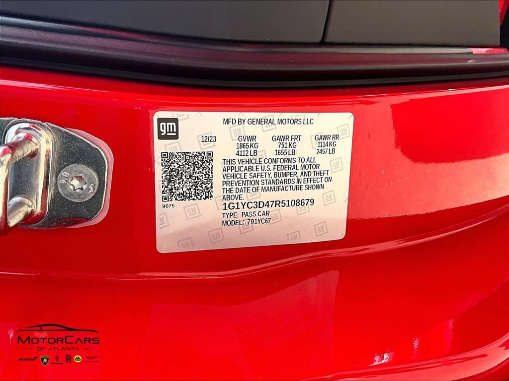 Used 2024 Chevrolet Corvette Stingray Premium Conv RWD image 22