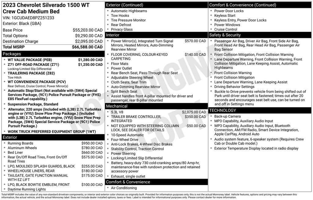 Used 2023 Chevrolet Silverado 1500 W/T w/ WT Value Package AWD/4WD image 6