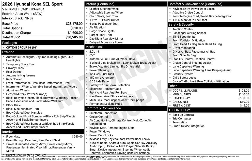 Used 2026 Hyundai Kona SEL Sport image 6