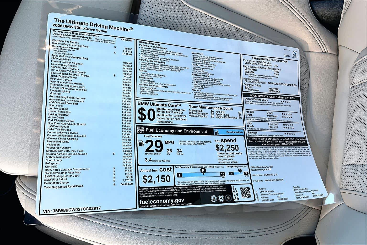 Used 2026 BMW 330i xDrive Sedan w/ Convenience Package AWD/4WD image 19