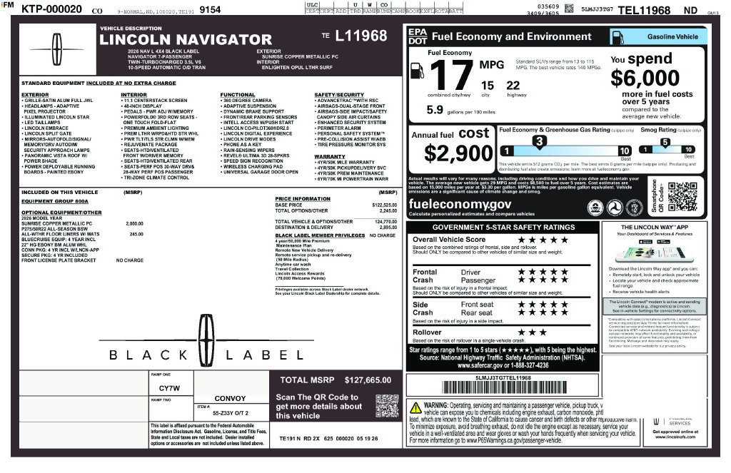 New 2026 Lincoln Navigator L Black Label AWD/4WD image 46
