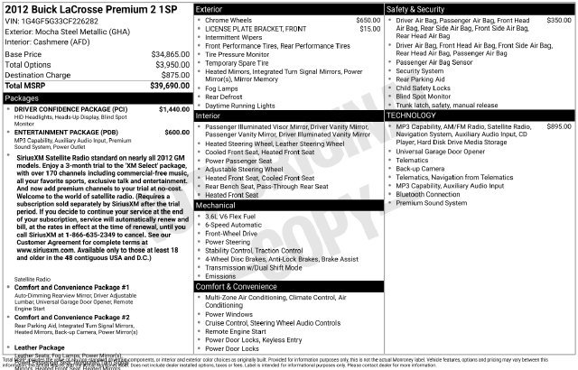 Used 2012 Buick LaCrosse Premium w/ Driver Confidence Package FWD image 15