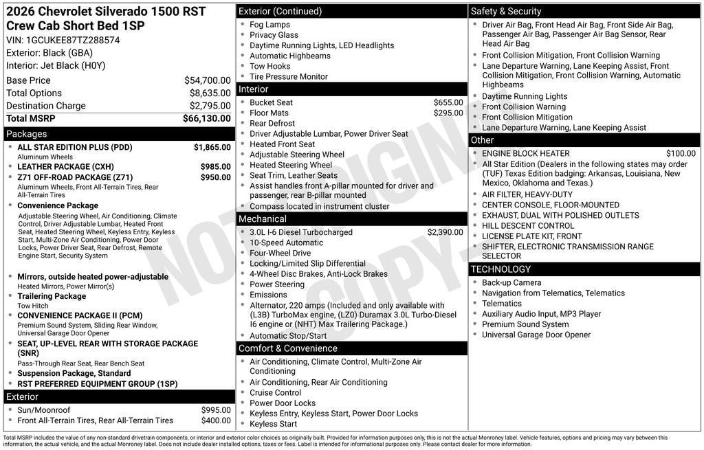 New 2026 Chevrolet Silverado 1500 RST w/ All Star Edition Plus AWD/4WD image 6