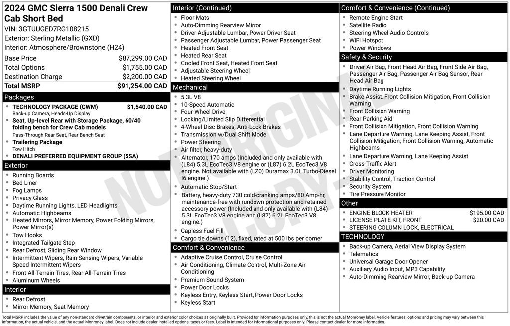 Used 2024 GMC Sierra 1500 Denali w/ Technology Package AWD/4WD image 26