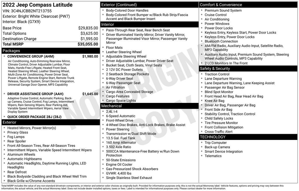 Used 2022 Jeep Compass Latitude w/ Convenience Group FWD image 17