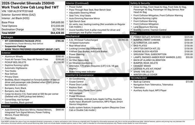 New 2026 Chevrolet Silverado 2500 W/T w/ WT Convenience Package image 5