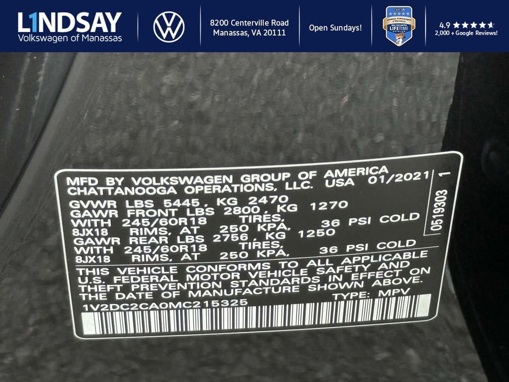 Used 2021 Volkswagen Atlas Cross Sport SE image 25