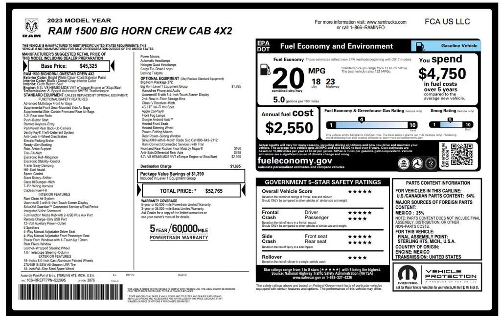 Used 2023 RAM 1500 Big Horn RWD image 2