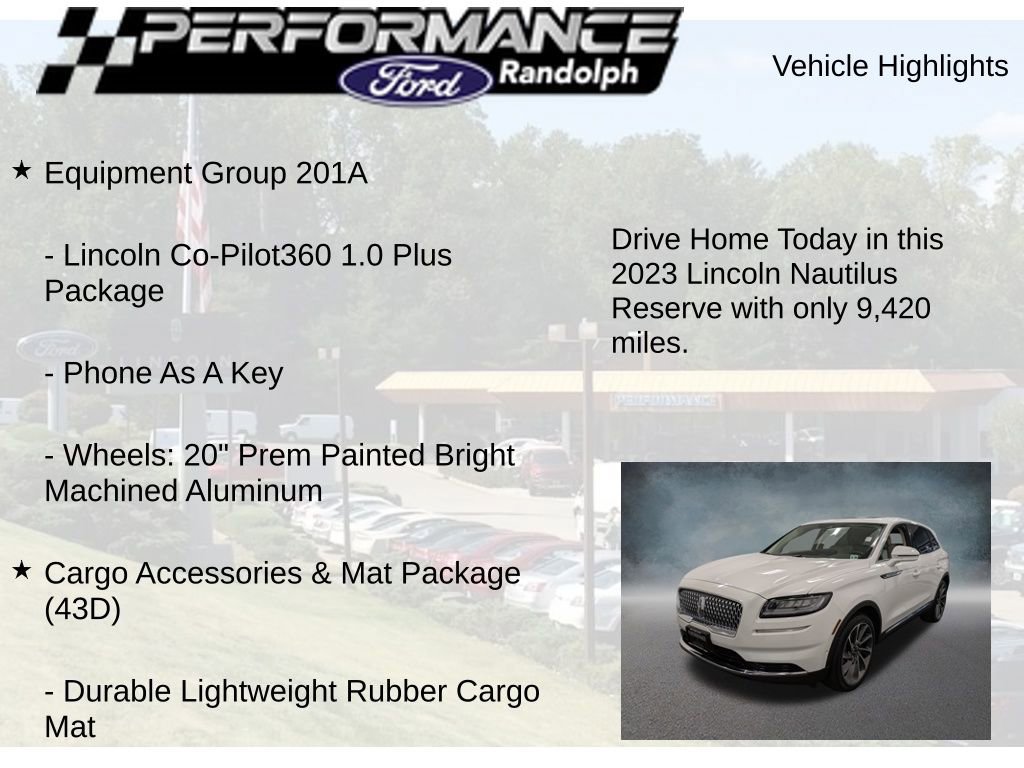 Used 2023 Lincoln Nautilus Reserve w/ Equipment Group 201A AWD/4WD image 8