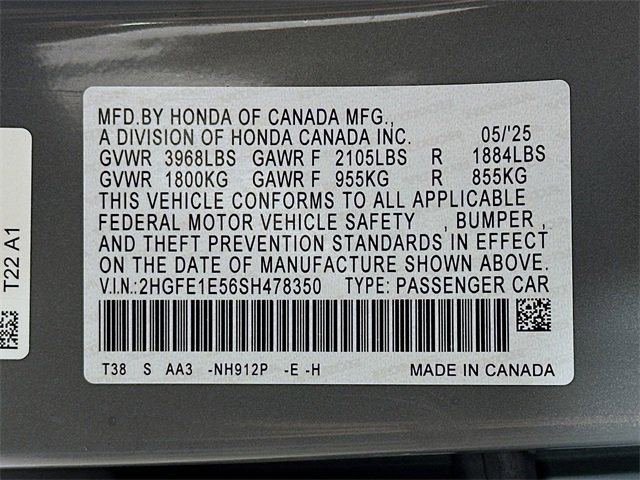 Certified 2025 Honda Civic Si image 32