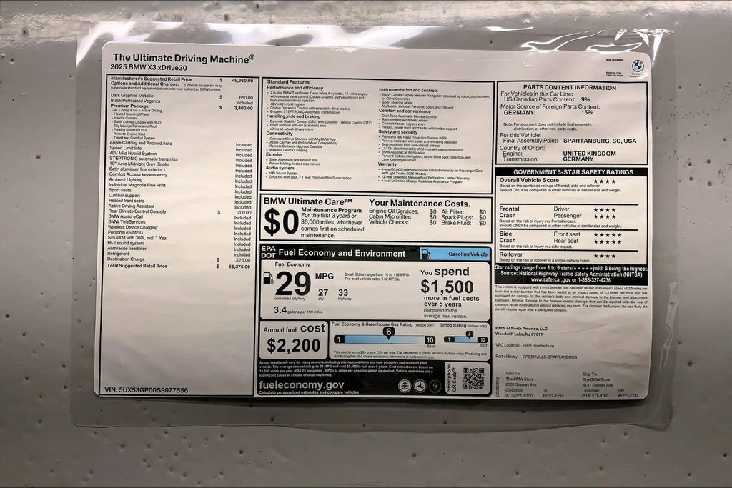 New 2025 BMW X3 xDrive30i w/ Premium Package image 12