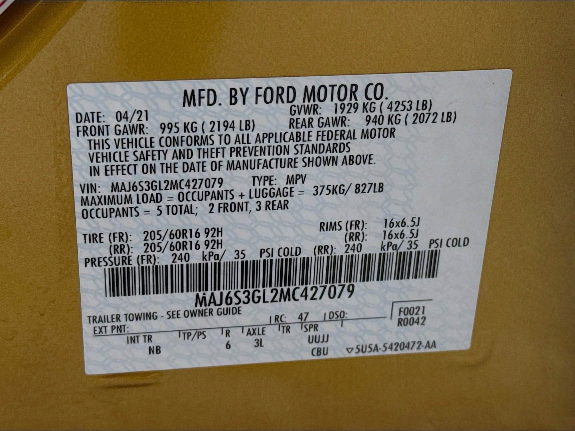 Used 2021 Ford EcoSport SE w/ SE Convenience Package image 32