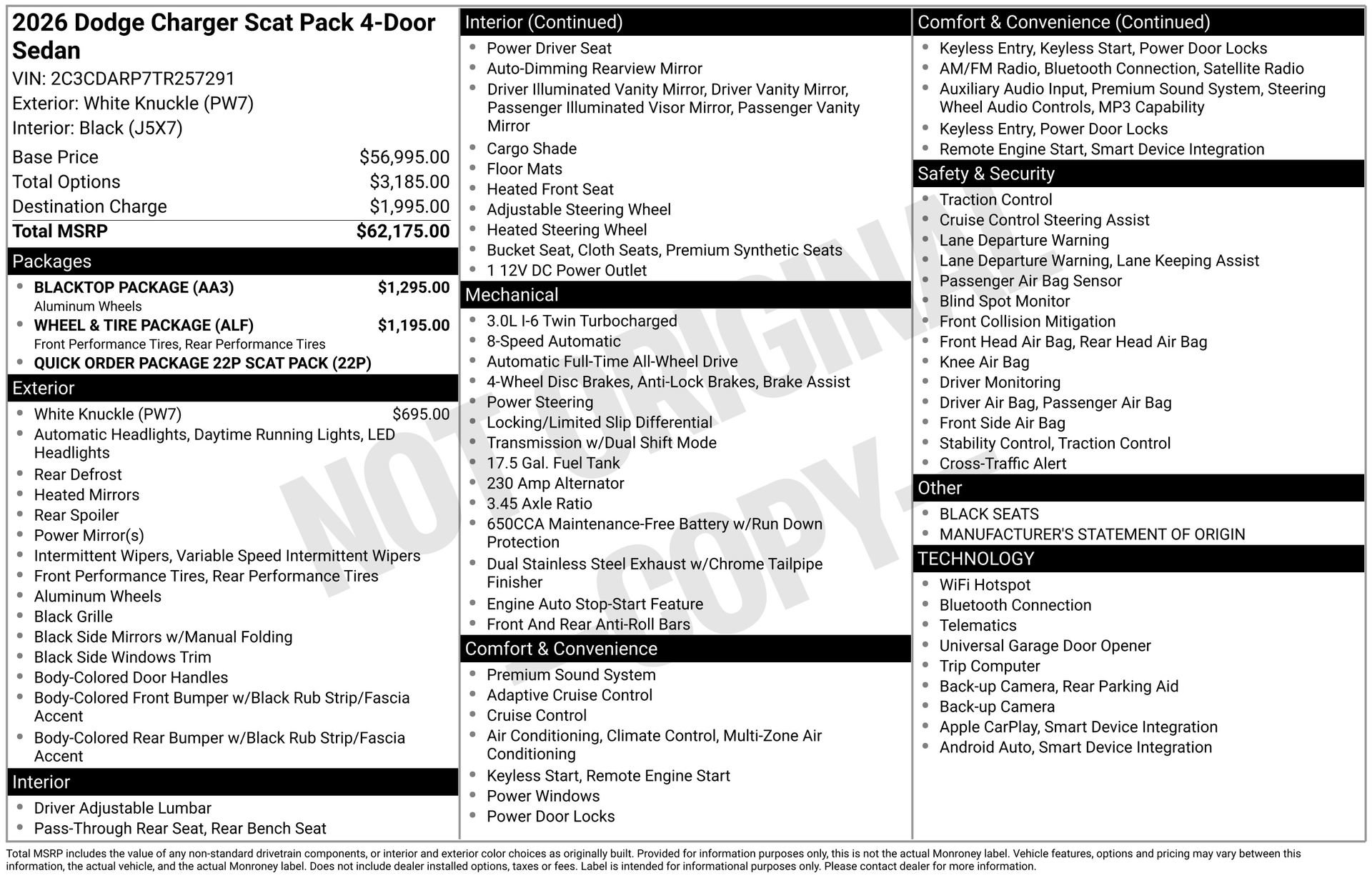 New 2026 Dodge Charger Scat Pack w/ Blacktop Package AWD/4WD image 41
