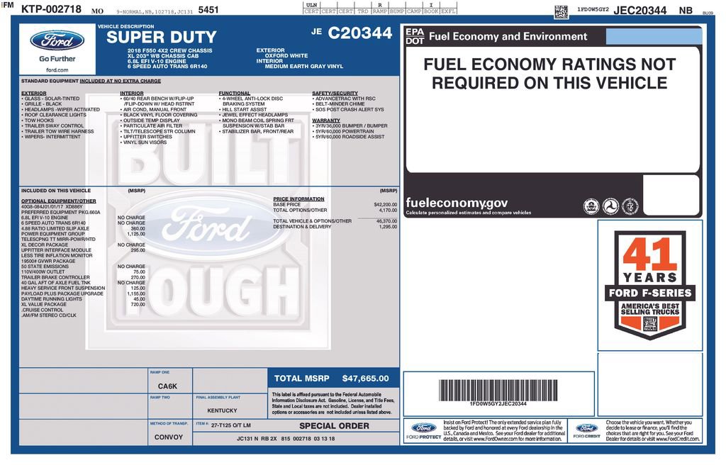 Used 2018 Ford F550 2WD Crew Cab Super Duty image 15