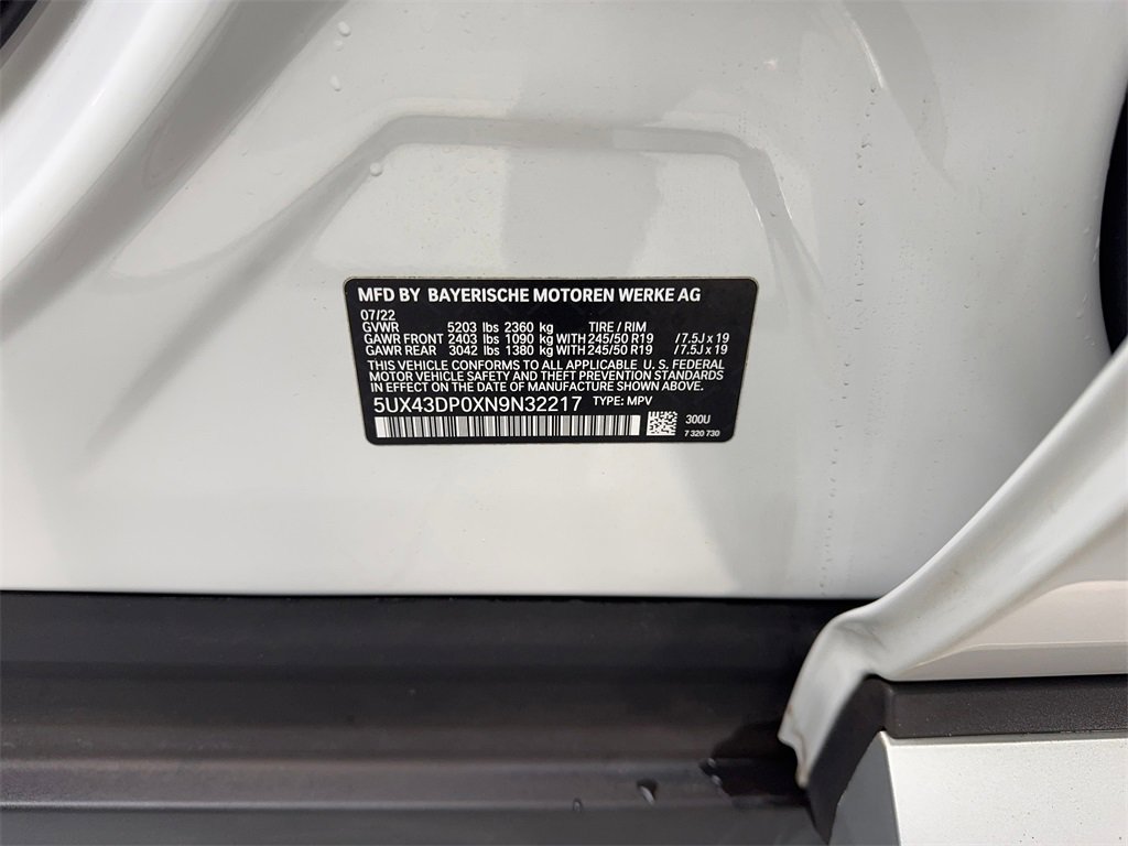 Used 2022 BMW X3 sDrive30i w/ Convenience Package image 92