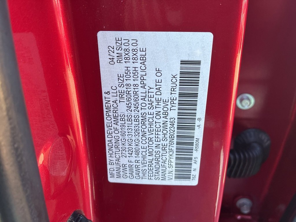 Certified 2022 Honda Ridgeline RTL-E image 28