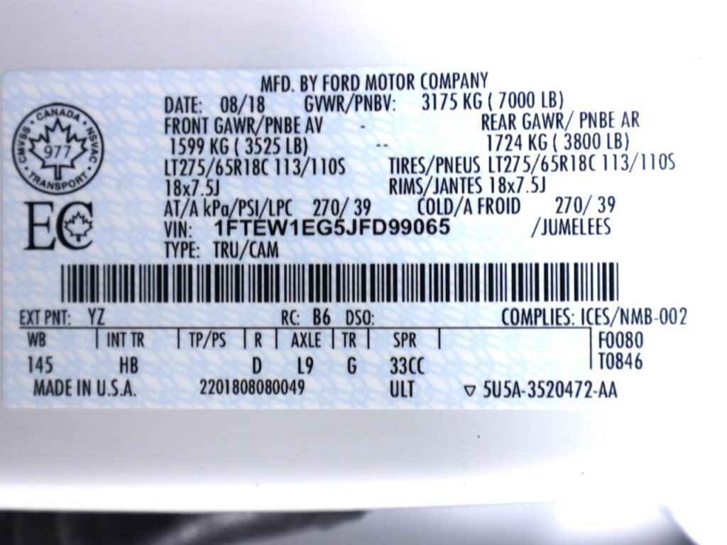 Used 2018 Ford F150 Lariat w/ Equipment Group 501A Mid image 57